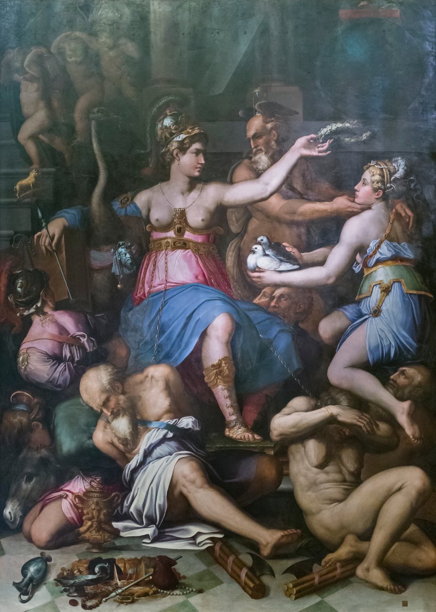 Az igazságosság, az igazság és a bűnök allegóriája alkotó: Giorgio Vasari