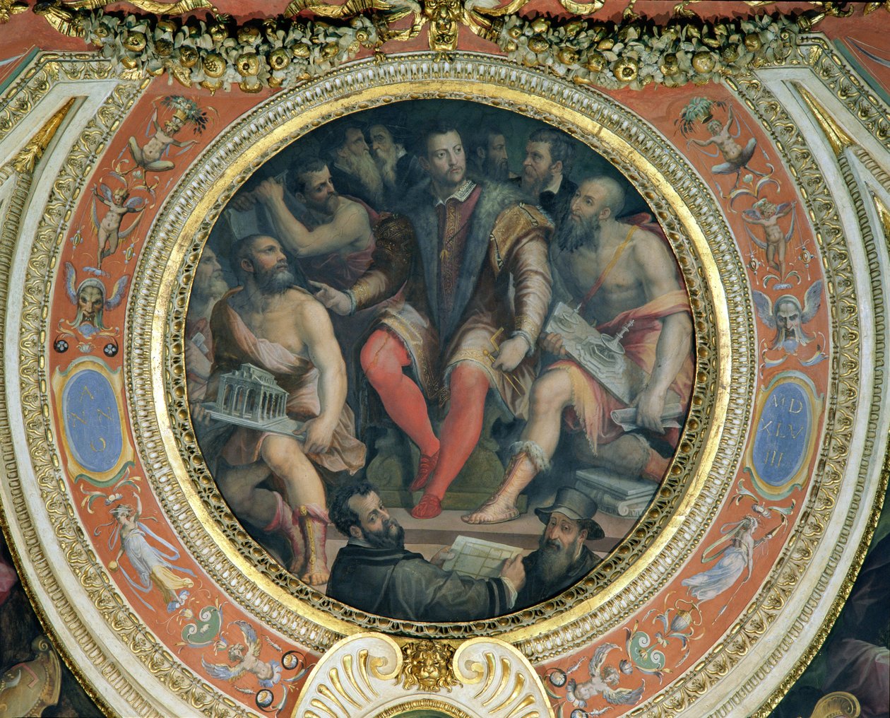 Cosimo I és művészei, a Sala di Cosimo I-ből (lásd még: 274607) alkotó: Giorgio Vasari