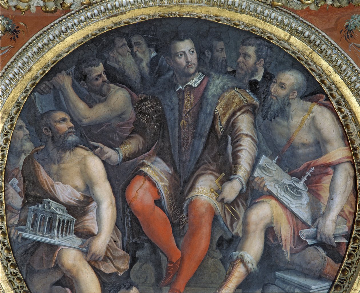 Cosimo I és művészei, a Sala di Cosimo I-ből (lásd még: 274610) alkotó: Giorgio Vasari