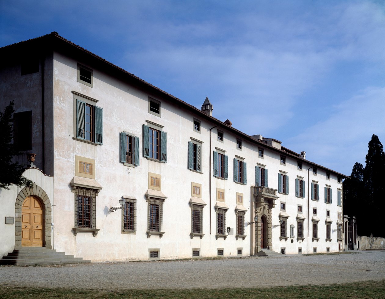 A Castello-i Villa Medicea homlokzata, 1538 körül alkotó: Giorgio Vasari