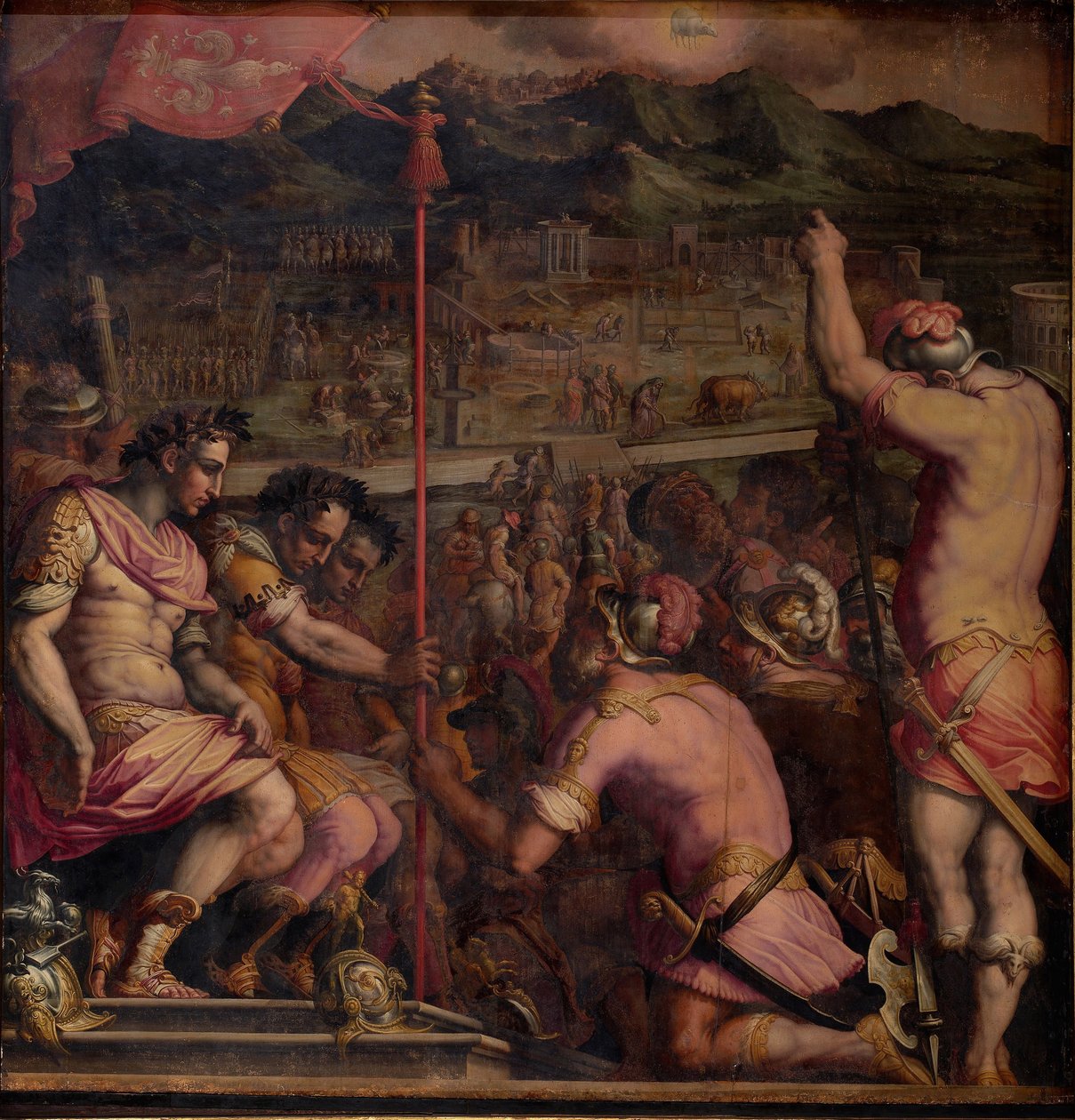 Florentia római település alapítása, 1563-1565 alkotó: Giorgio Vasari