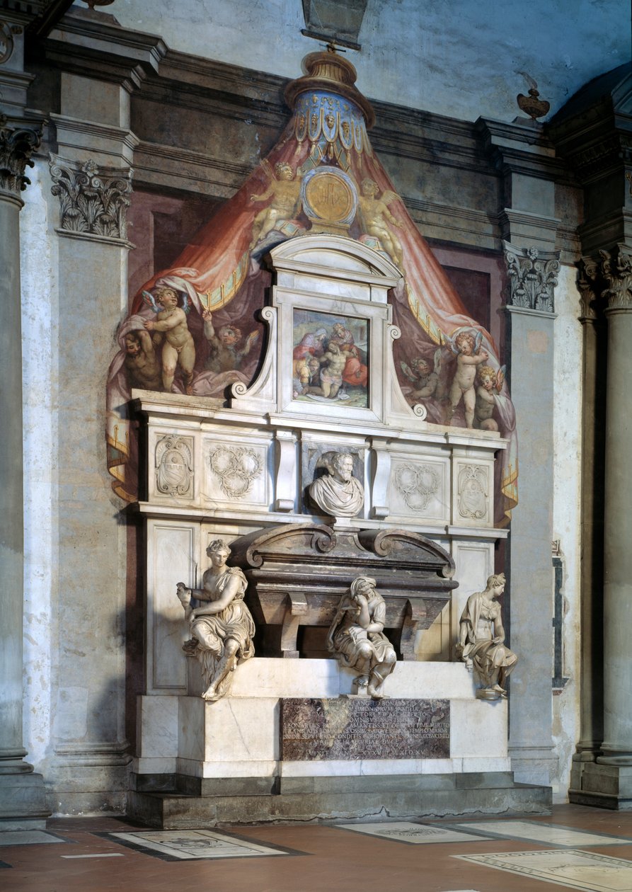 Temetési emlékmű a reneszánsz Michelangelo szobrásza és építésze előtt alkotó: Giorgio Vasari