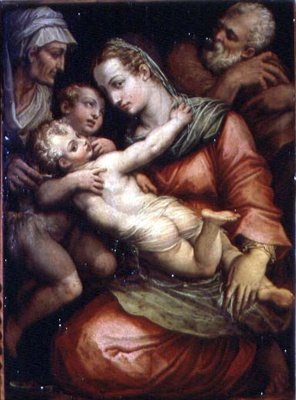 Szent Család Szent Annával és Keresztelő Szent Jánossal alkotó: Giorgio Vasari