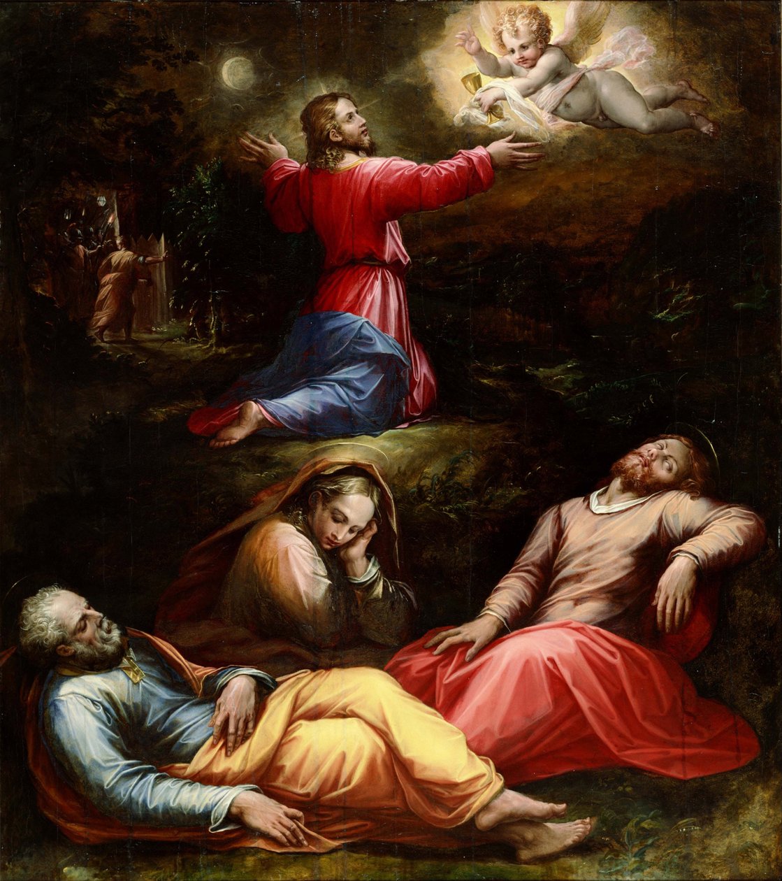 ""Ima az olajfák kertjében"" Giorgio Vasari (1511-1574) festménye 1570 körüli Nemzeti Nyugati Művészeti Múzeum, Tokió Japán alkotó: Giorgio Vasari