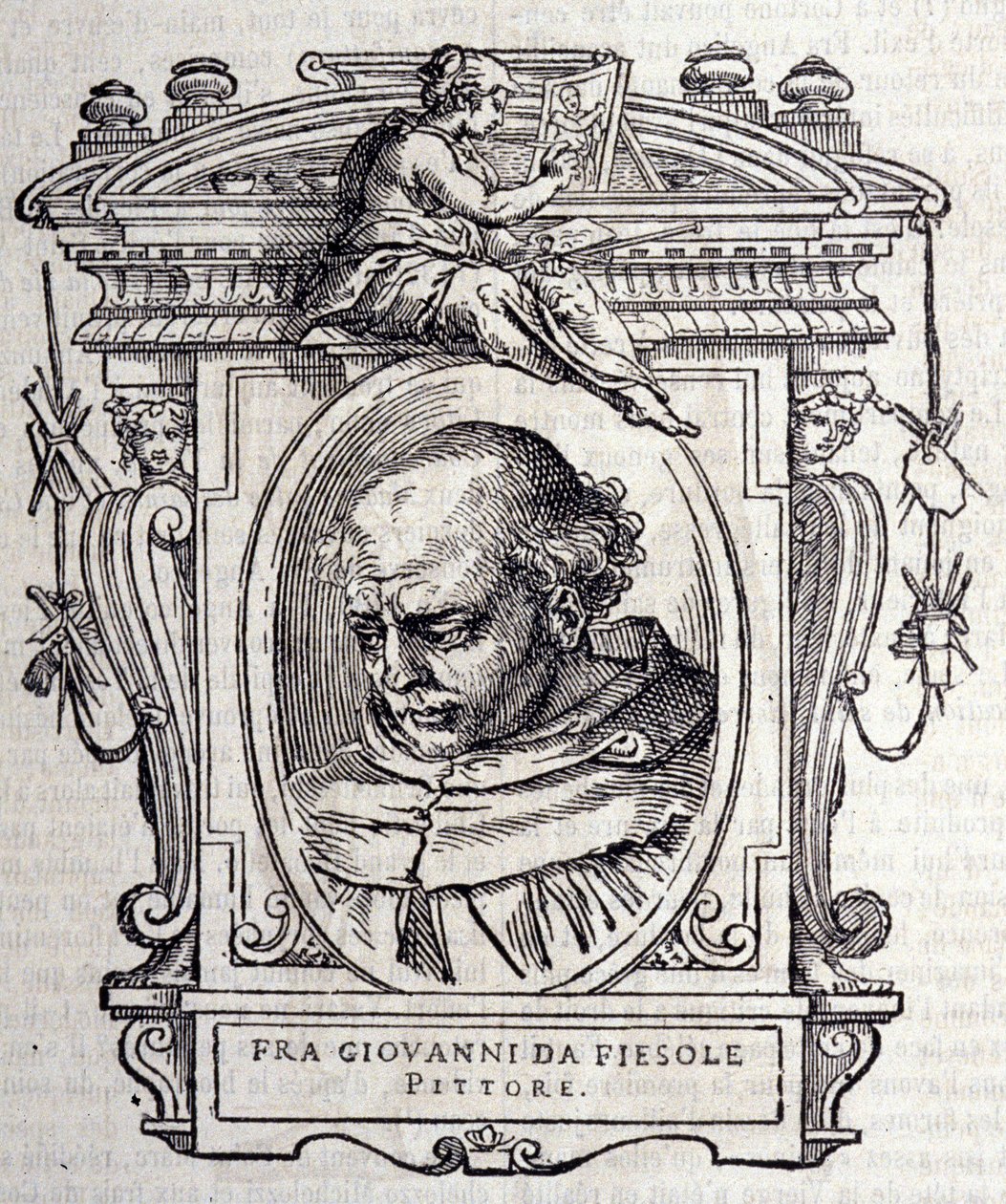 Beato Angelico dit Fra Angelico (Guido Di Pietro Da Mugello) portréja 1390-1455, olasz festő. A legjobb olasz szobrászok és építészek életében, Giorgio Vasari 1568. alkotó: Giorgio Vasari