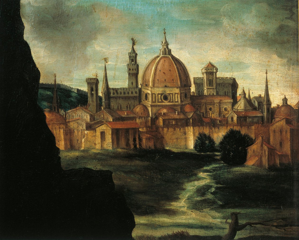 Alexander De Medici herceg portréja, Részlet: Firenze városa, Giorgio Vasari alkotó: Giorgio Vasari