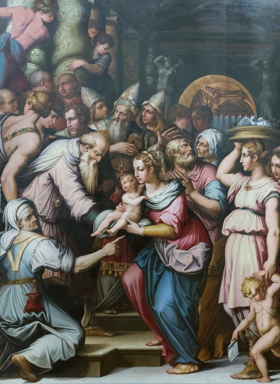 Jézus bemutatása a templomban alkotó: Giorgio Vasari