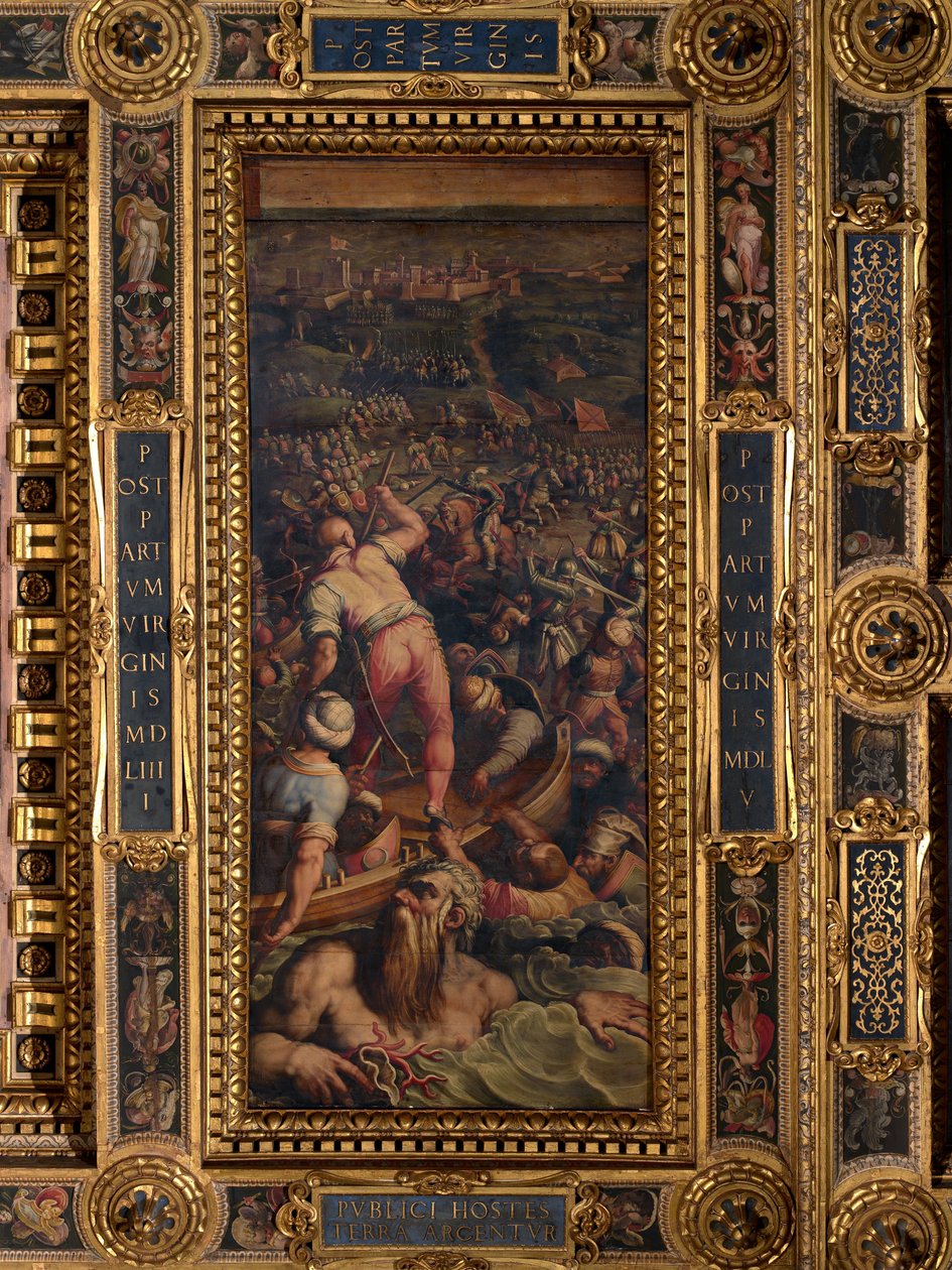 A törökök kitörése Piombinóban alkotó: Giorgio Vasari