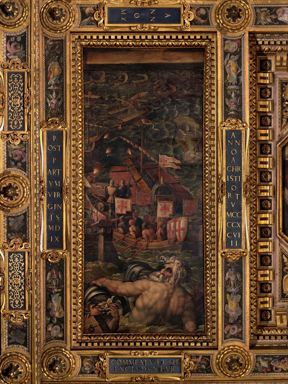 Tengeri csata firenzeiek és pisaiak között alkotó: Giorgio Vasari