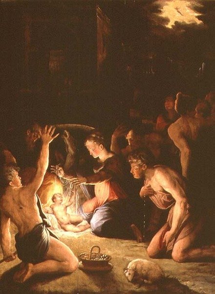 A pásztorok imádása (panel) alkotó: Giorgio Vasari