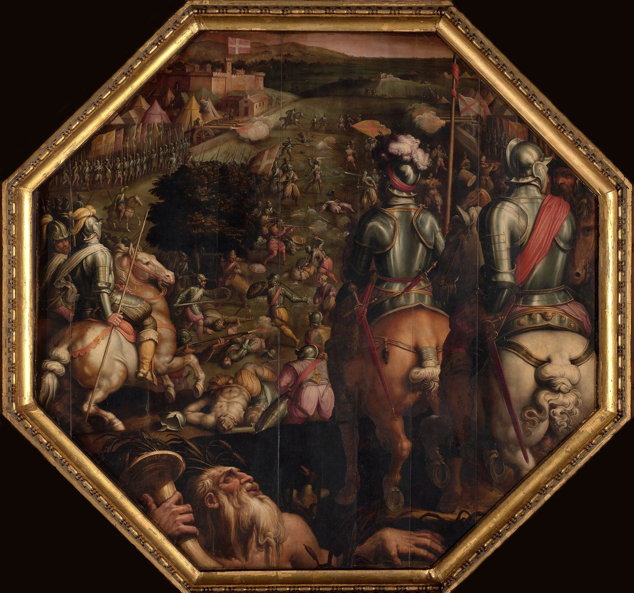 Marciano csata Val di Chianában, 1563-1565 alkotó: Giorgio Vasari