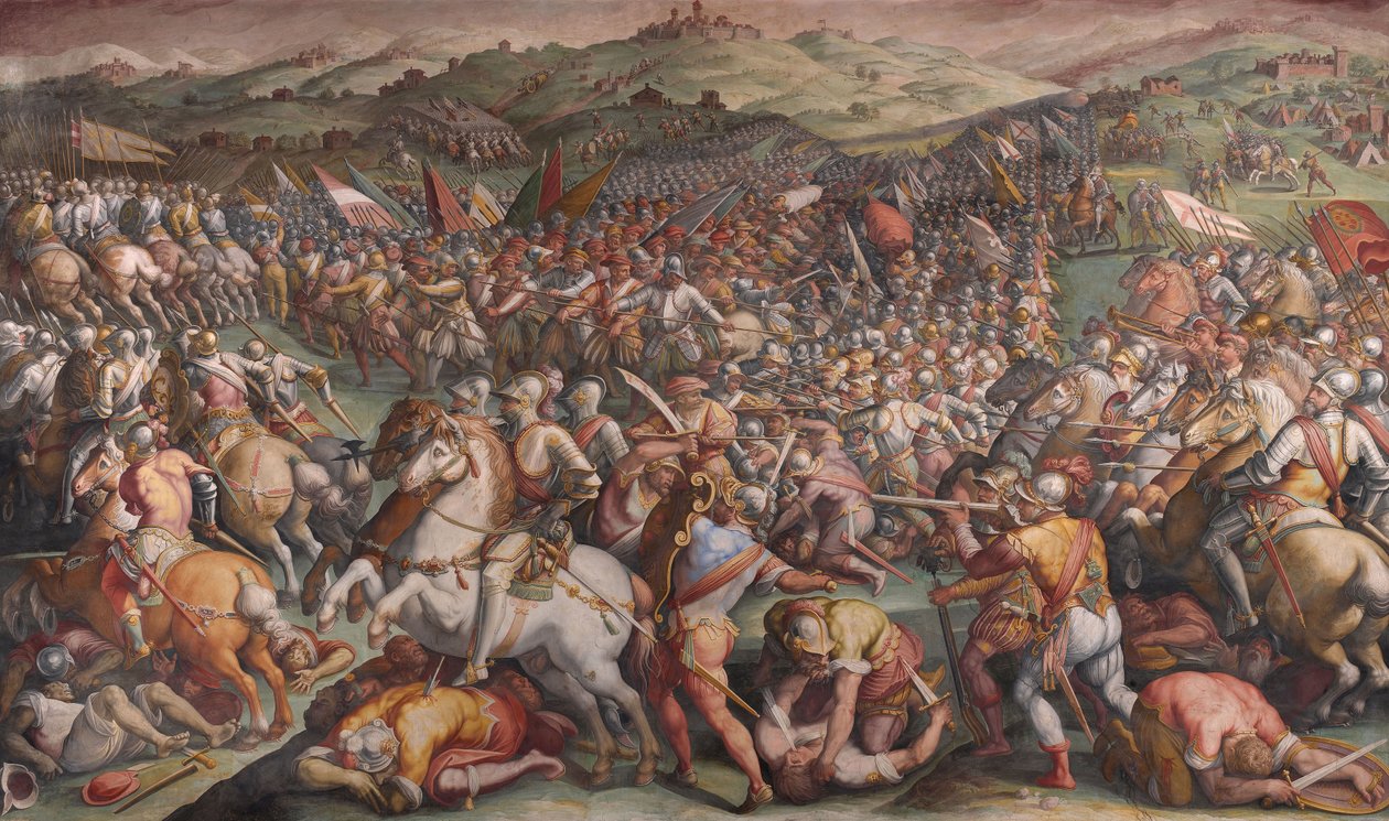 Marciano csata Val di Chianában, 1570-1571 alkotó: Giorgio Vasari