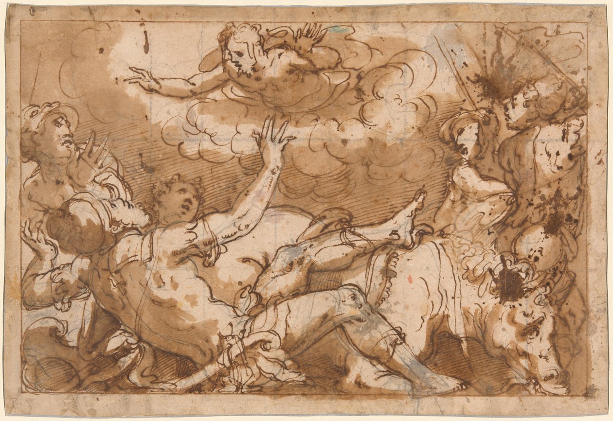 Szent Pál megtérése alkotó: Giorgio Vasari