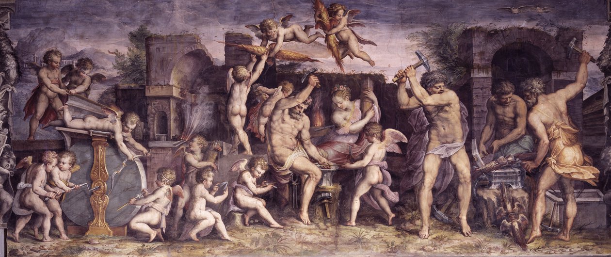 A vulkáni kovácsműhely, 1556-1557 alkotó: Giorgio Vasari