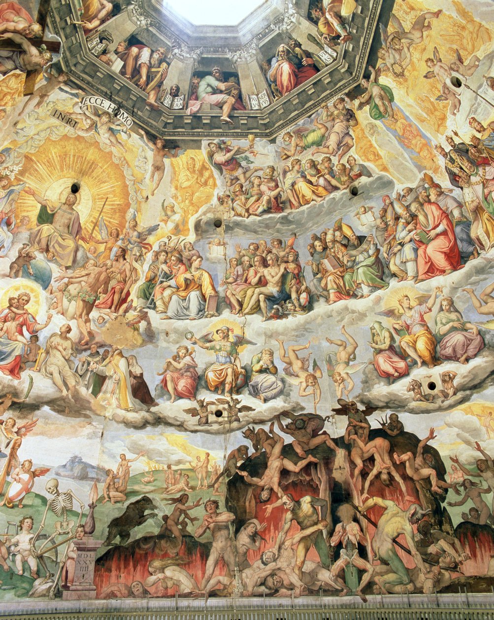 Az utolsó ítélet, részlet a dóm kupolájából, 1572-79 alkotó: Giorgio Vasari
