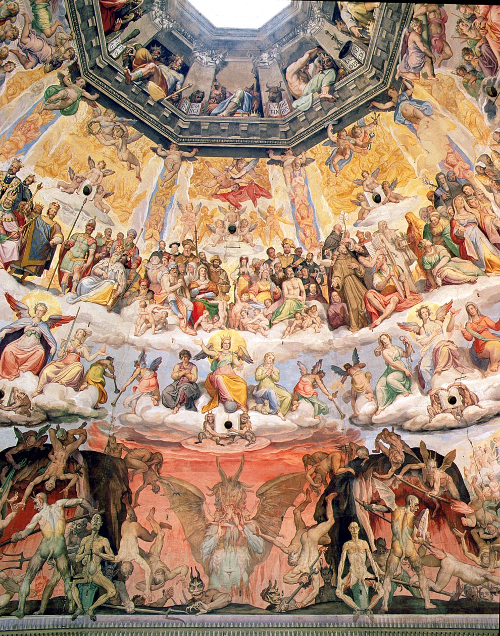 Az utolsó ítélet, részlet a dóm kupolájából, 1572-79 alkotó: Giorgio Vasari