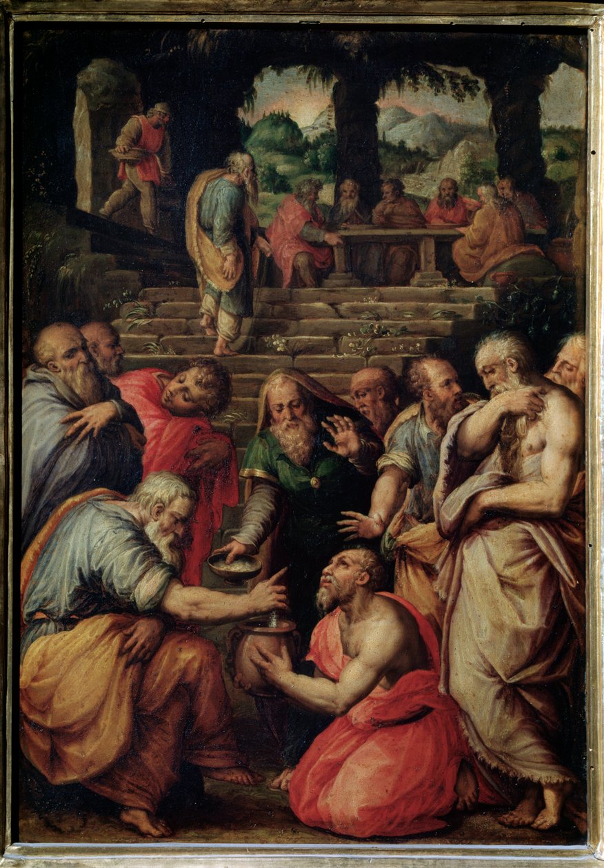 Elizeus próféta – olaj, tábla, 1566 körül alkotó: Giorgio Vasari