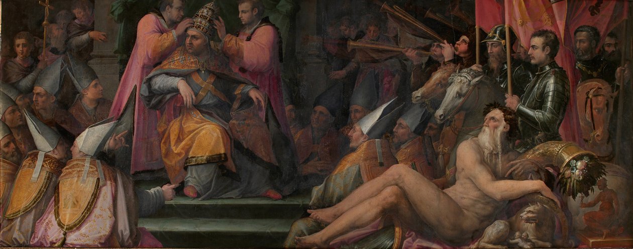 Giovanni de Medici pápává választása, 1555-1562 alkotó: Giorgio Vasari