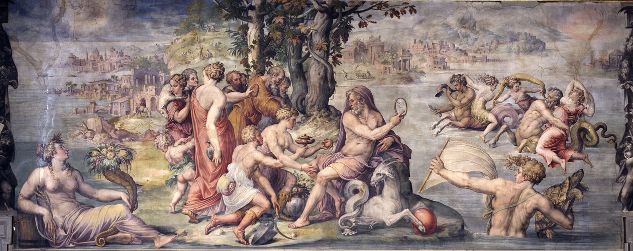 Az első földi termések a Szaturnusznak ajánlották fel, 1655-1657 alkotó: Giorgio Vasari