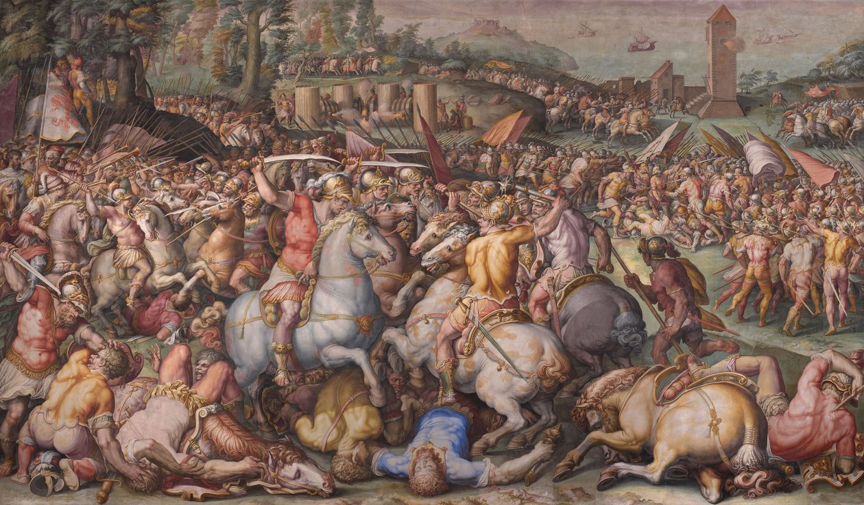 A pisaiak kirohanása Torre San Vincenzónál, 1568-1571 alkotó: Giorgio Vasari