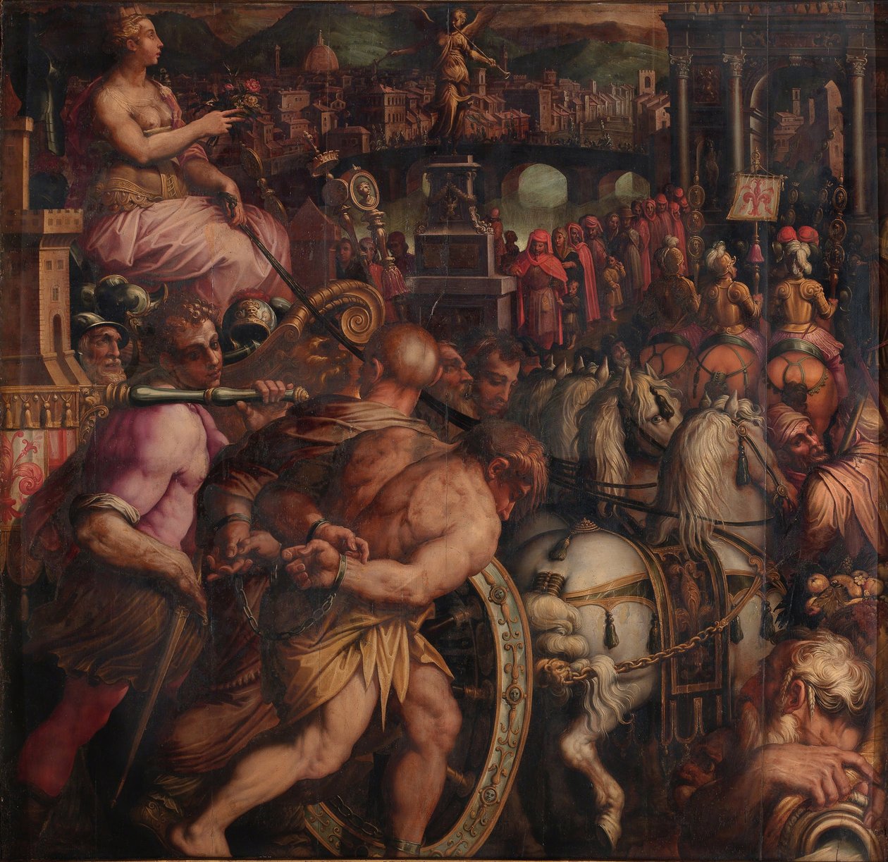 Diadal Pisa győzelme után, 1563-1565 alkotó: Giorgio Vasari