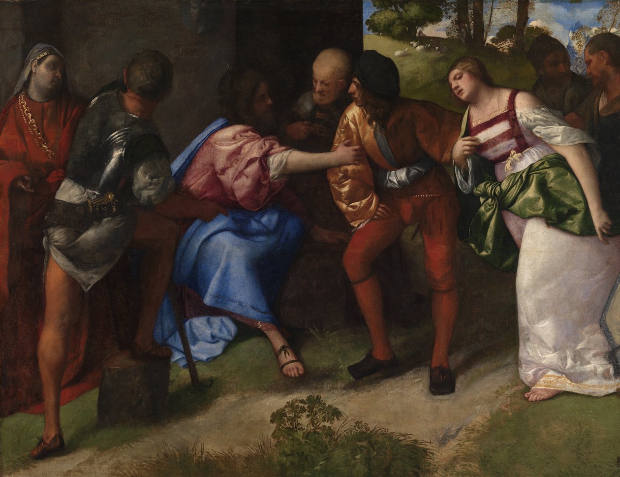 A házasságtörőnő Krisztus előtt, 1508-1510 körül (olaj, vászon) alkotó: Giorgione (1477/78 1510) (attr.to)