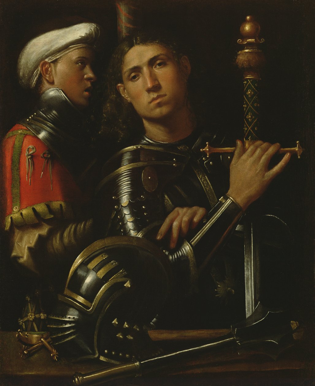 Egy Harcos és Squire alkotó: Giorgione da Castelfranco