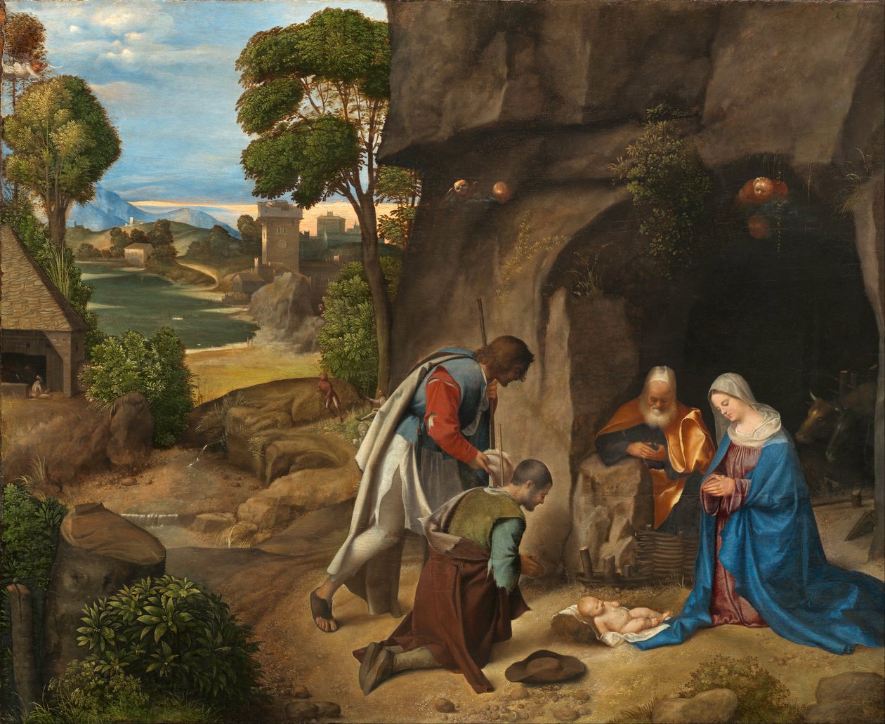 Olasz: Allendale A pásztorok imádása alkotó: Giorgione