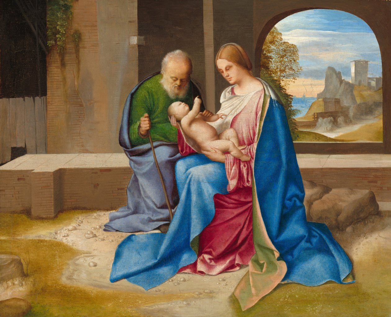 A Szent Család, valószínűleg c. 1500. alkotó: Giorgione
