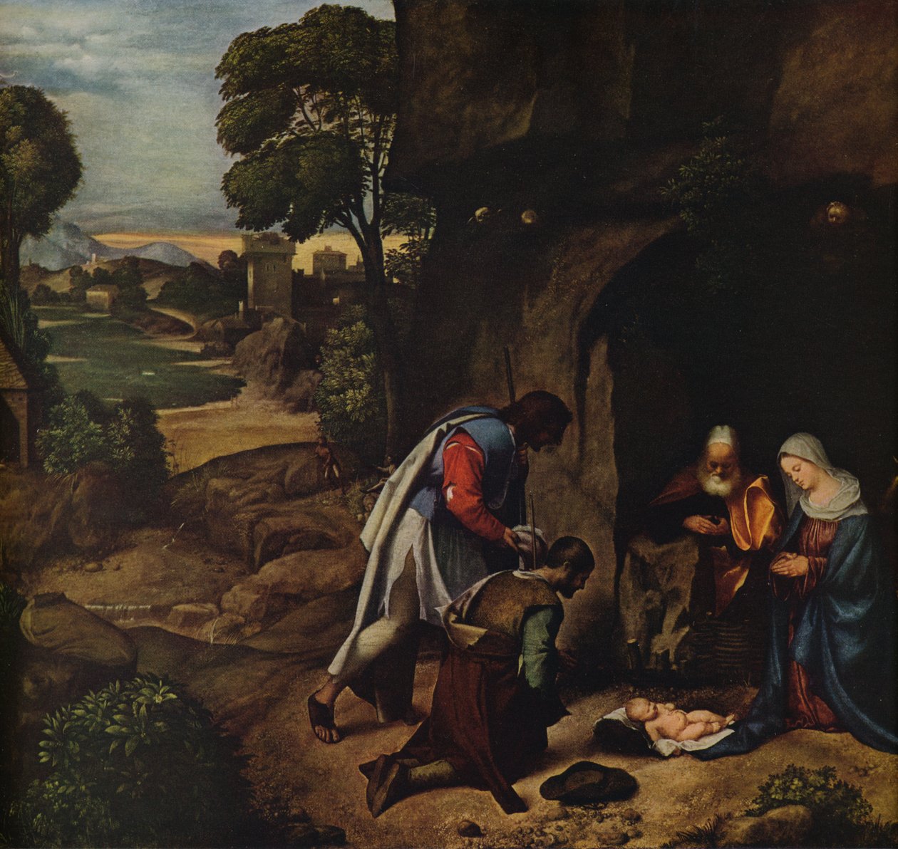 A Pásztorok imádása, 1505-1510 alkotó: Giorgione da Castelfranco
