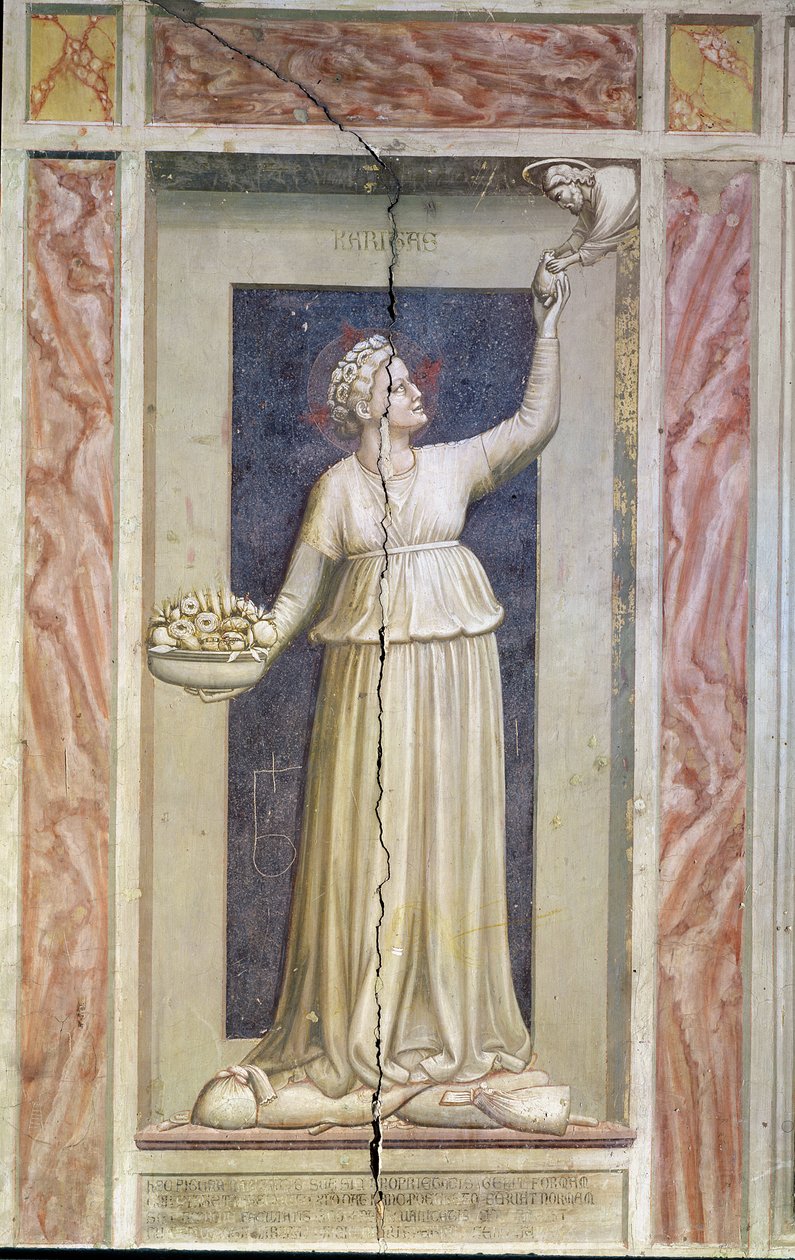 Jótékonyság, 1305 körül alkotó: Giotto di Bondone