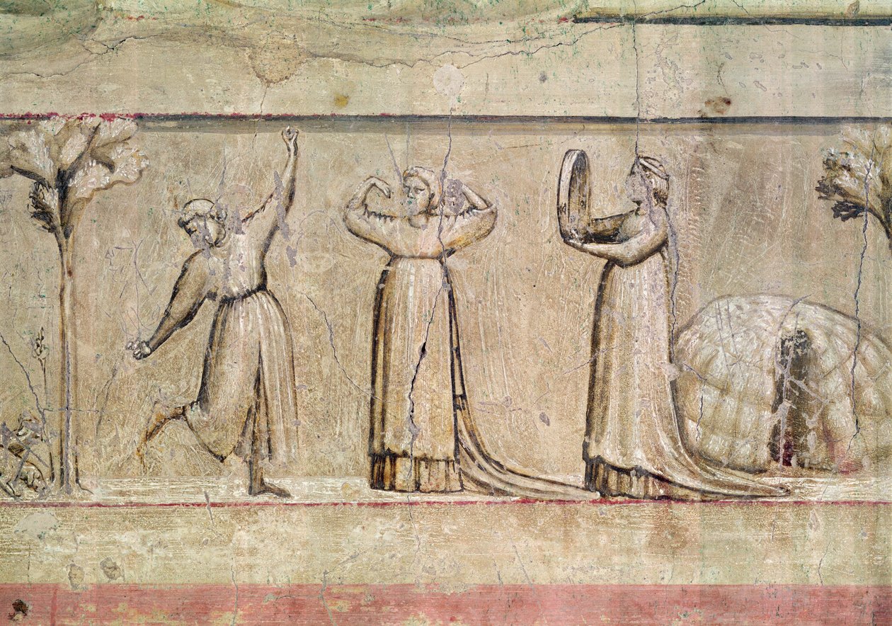 Igazságosság, a táncosok részlete, 1303-05 (lásd még: 102748) alkotó: Giotto di Bondone