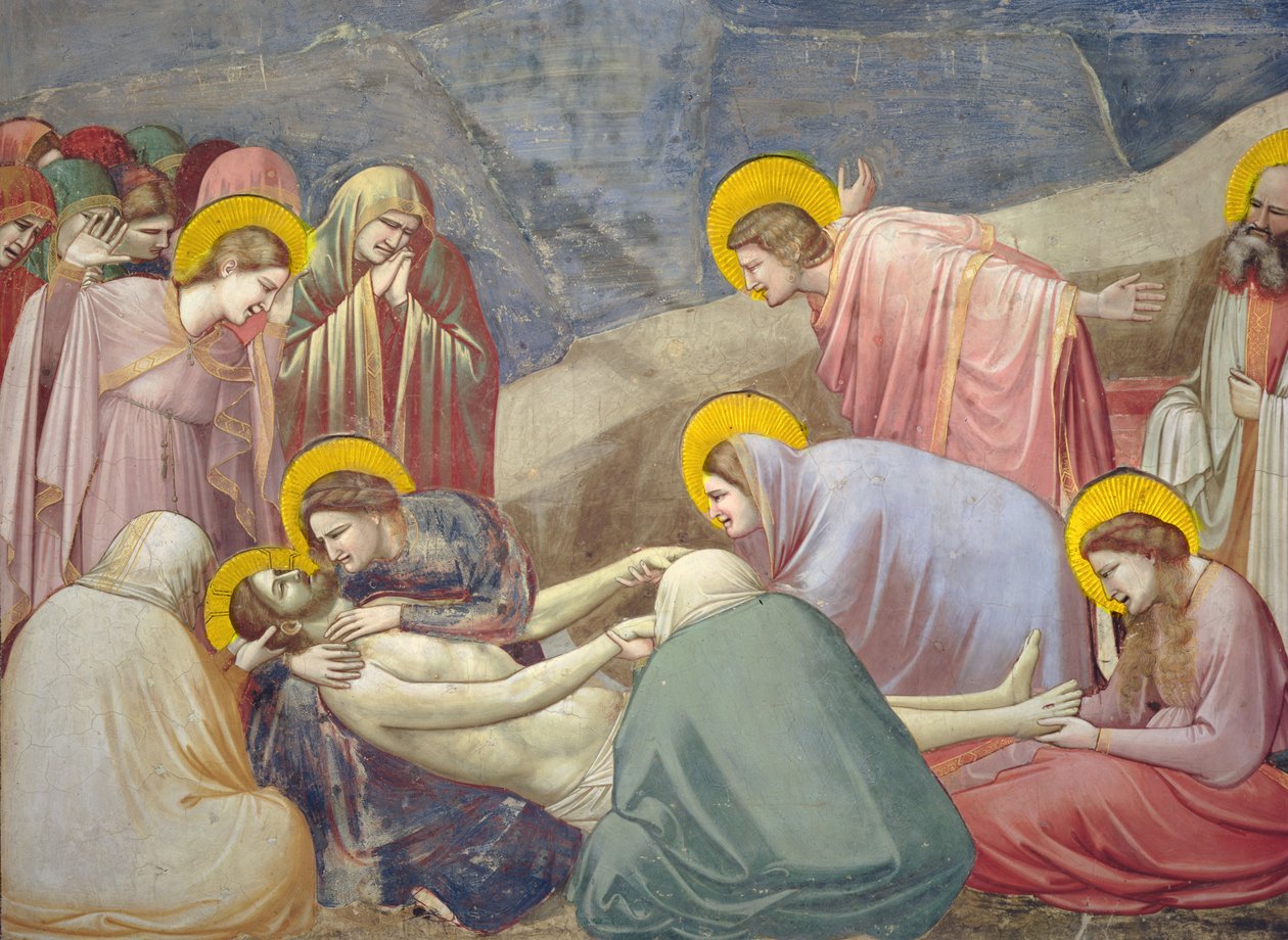 Siralom a halott Krisztus felett, 1305 körüli freskó, 56296 részlete alkotó: Giotto di Bondone