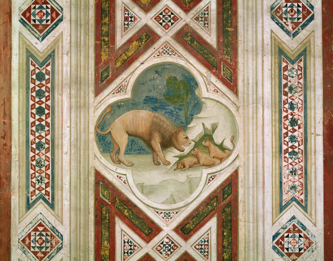 Oroszlán kölykeivel, 1305 körül alkotó: Giotto di Bondone