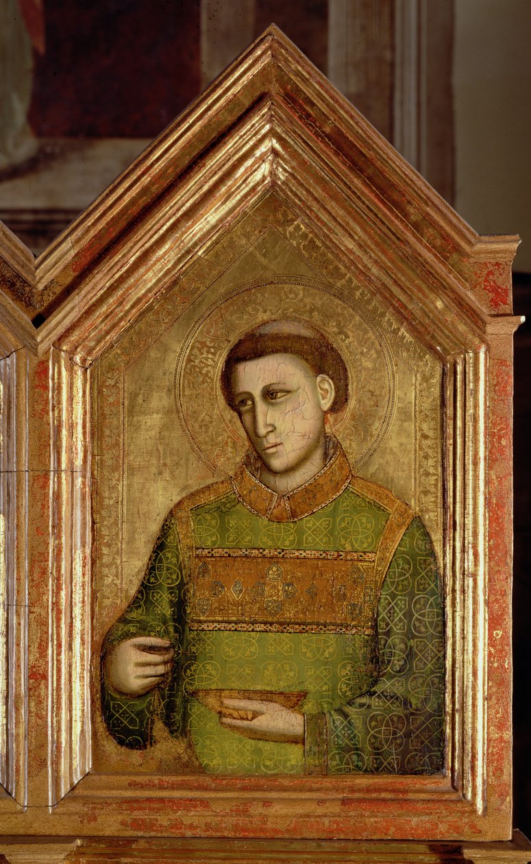 Szerzetes a Szent Reparata poliptichonból, a 66557. sz. részlet, lásd még: 66558-66568 alkotó: Giotto di Bondone