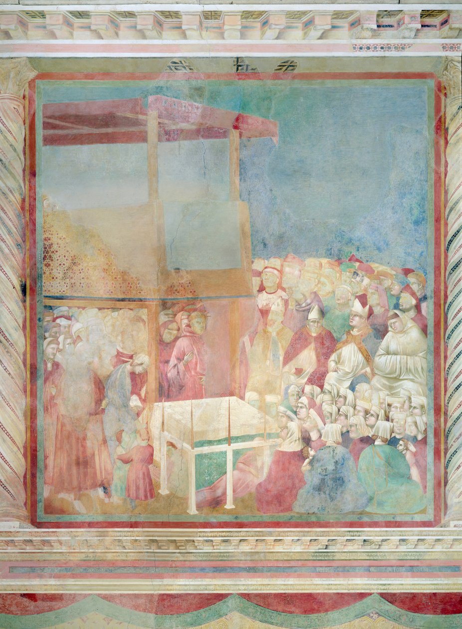IX. Gergely pápa szentté avatja Szent Ferencet 1228-ban, 1297-1299 alkotó: Giotto di Bondone