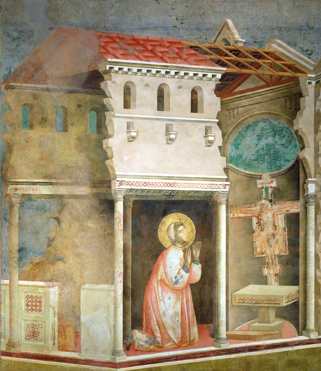 Szent Ferenc imádkozik a San Damiano templomban, 1297-99 alkotó: Giotto di Bondone
