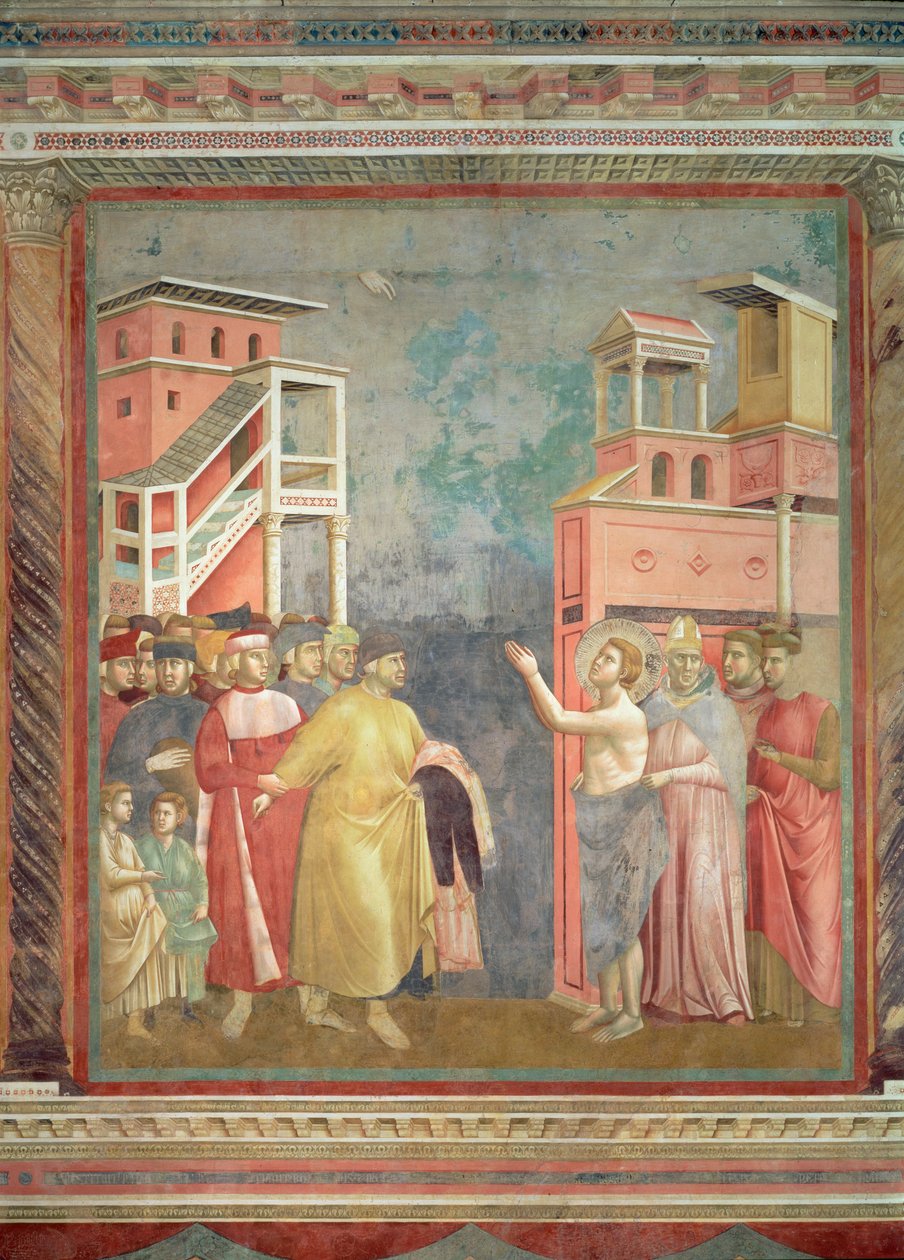Szent Ferenc lemond atyja javairól és földi gazdagságáról, 1297-99 alkotó: Giotto di Bondone
