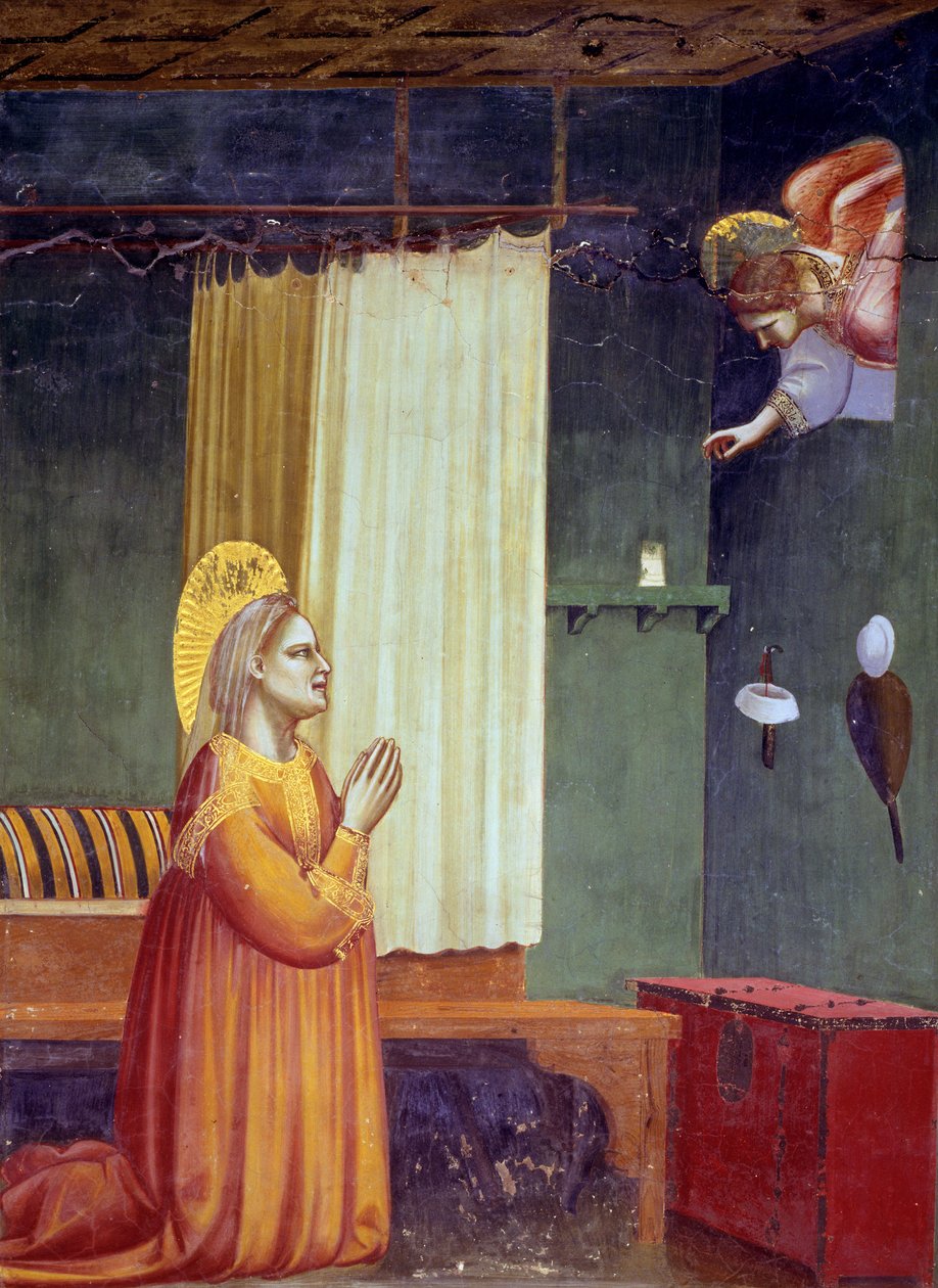 Angyali üdvözlet Szent Annának, 1305 körül a 65226-os freskórészlet alkotó: Giotto di Bondone
