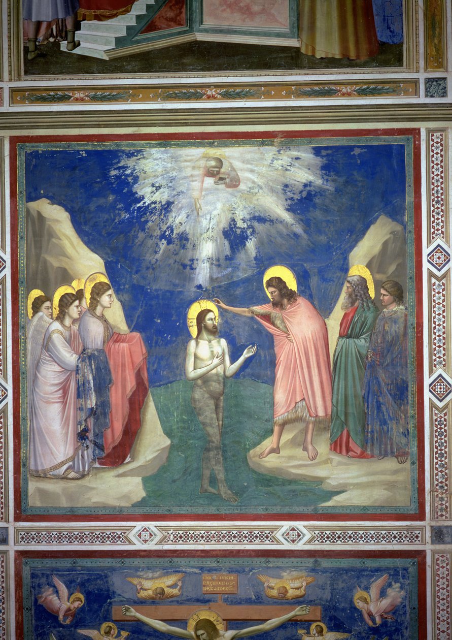 Krisztus megkeresztelkedése, 1305 körül alkotó: Giotto di Bondone