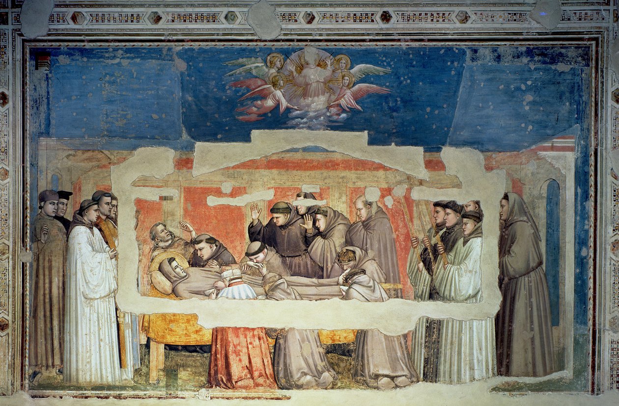 Szent Ferenc halála, a Bardi-kápolnából alkotó: Giotto di Bondone