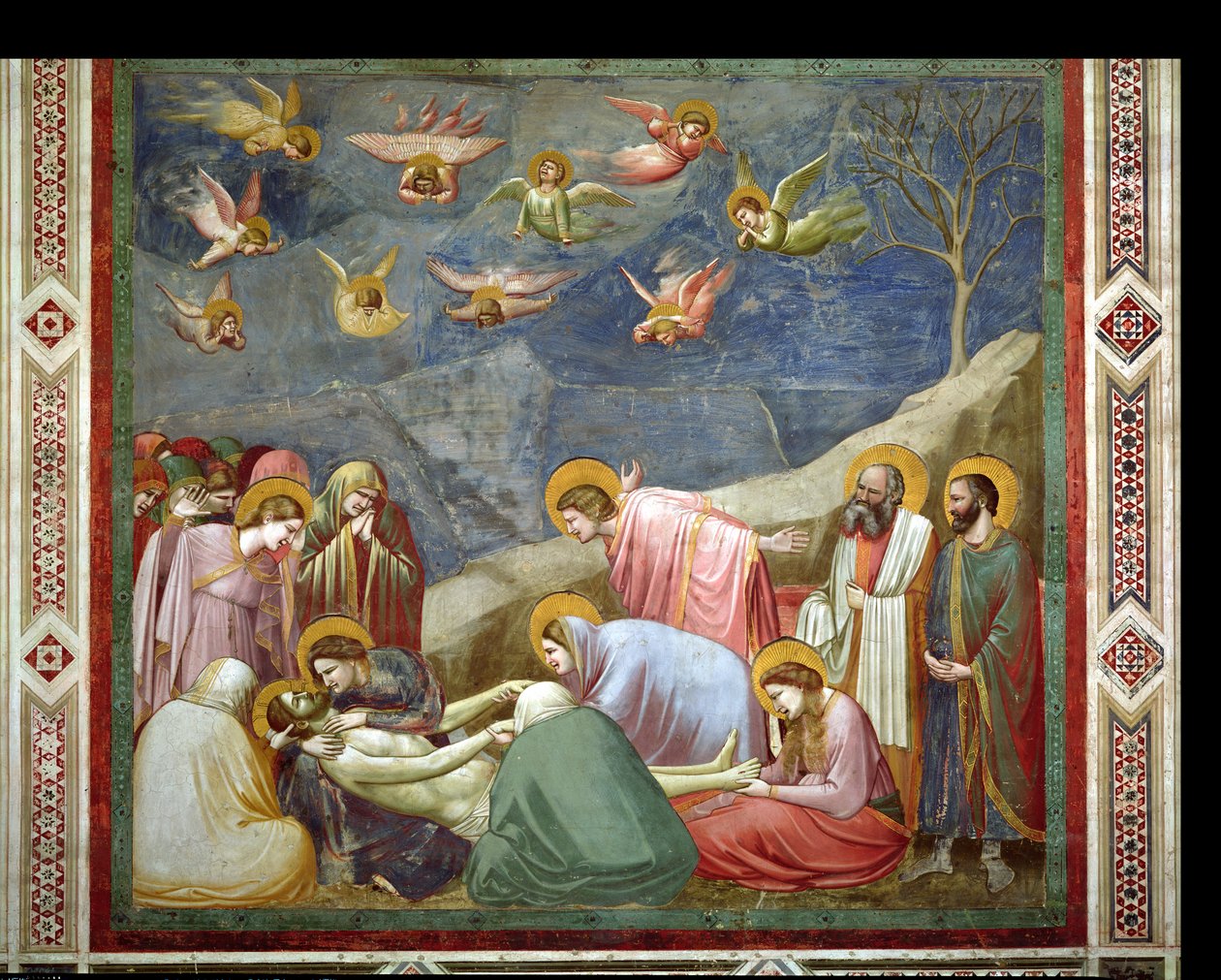 A halott Krisztus siratása, 1305 körül alkotó: Giotto di Bondone