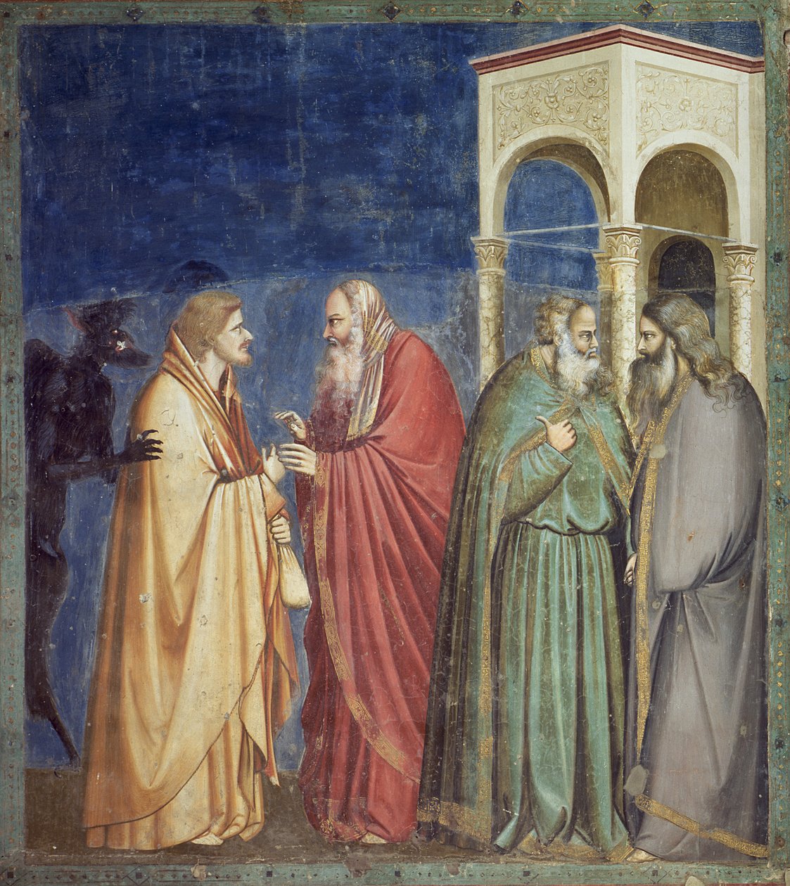 Júdás fizetése, 1305 körül alkotó: Giotto di Bondone