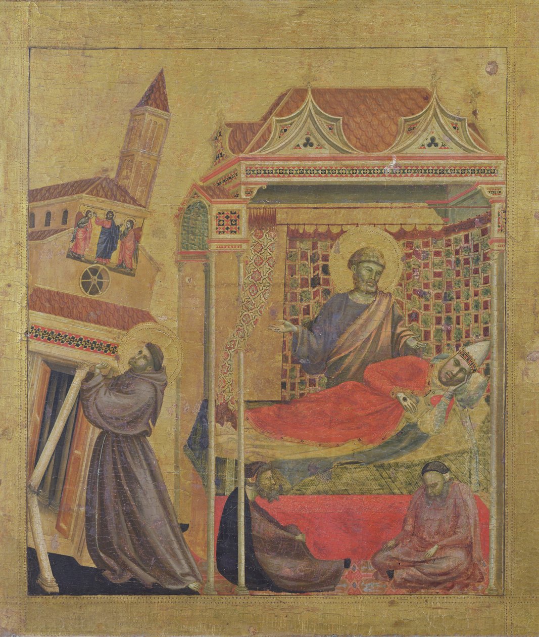 III. Innocent pápa látomása, 1295-1300 körül (tempera a panelen) alkotó: Giotto di Bondone