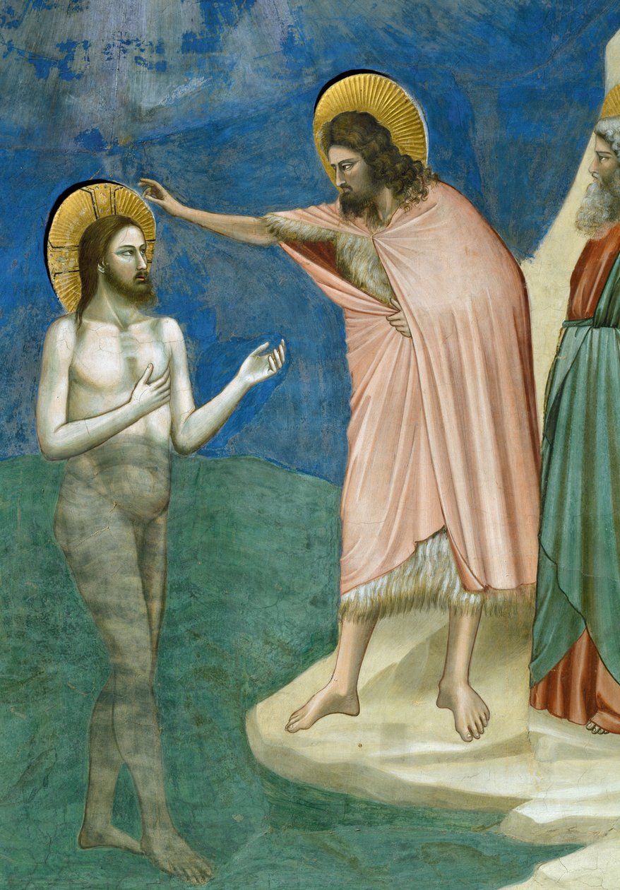 Krisztus keresztsége, részlet Krisztus életéből és szenvedéséből, Giotto alkotó: Giotto (c.1266 1337)