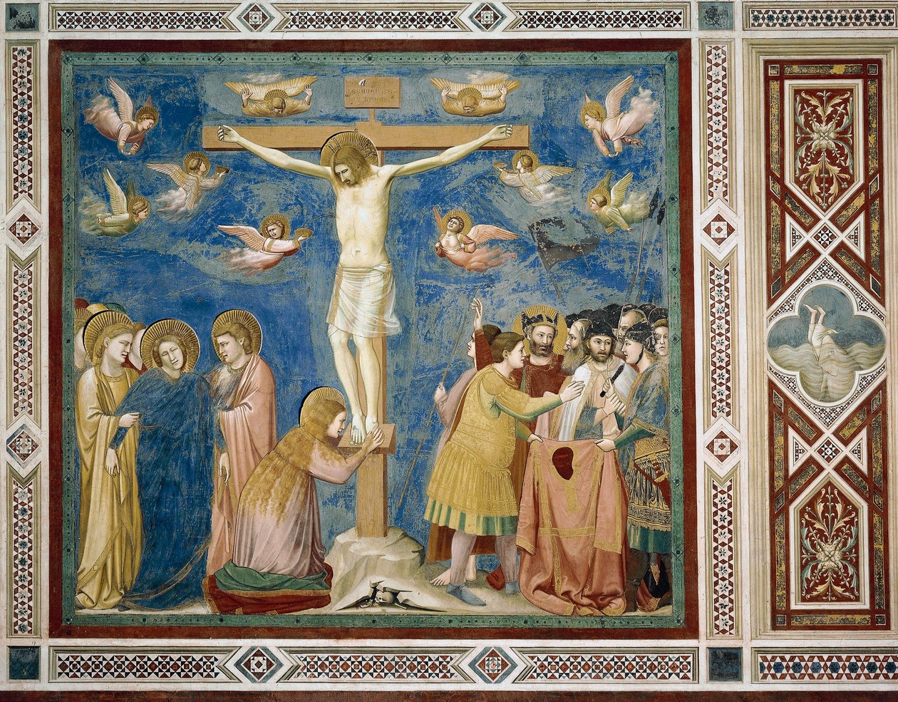 Keresztre feszítés, Részlet Krisztus életéből és szenvedéséből, Giotto alkotó: Giotto (c.1266 1337)