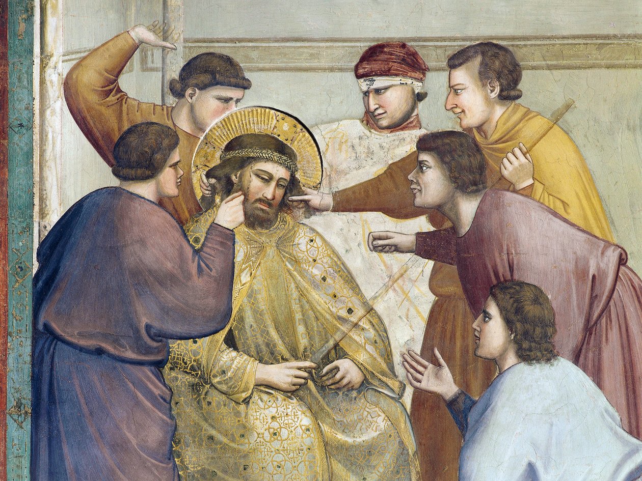 Krisztus korbácsolása, részlet Krisztus életéből és szenvedéséből, Giotto alkotó: Giotto (c.1266 1337)