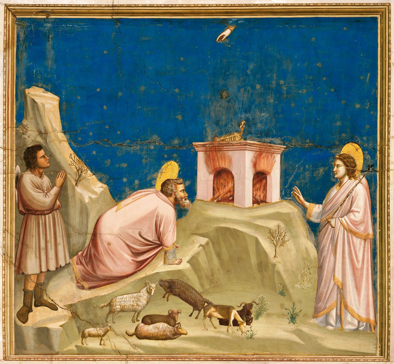 Olaszország, Padova, Angel Bejelenti Joachimnak, hogy apa lesz alkotó: Giotto (c.1266 1337)
