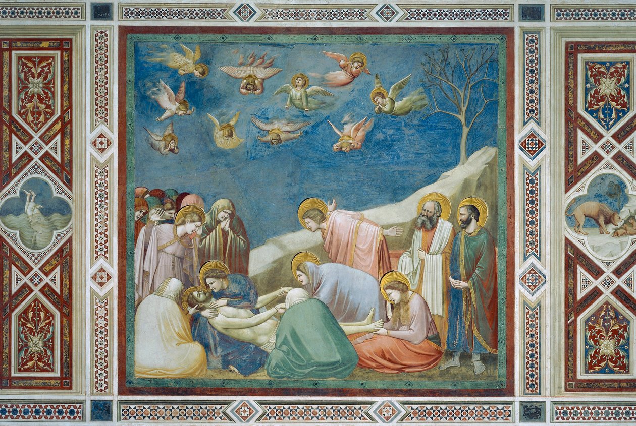 Siralom halott Krisztus felett, részlet Krisztus életéből és szenvedéséből alkotó: Giotto (c.1266 1337)