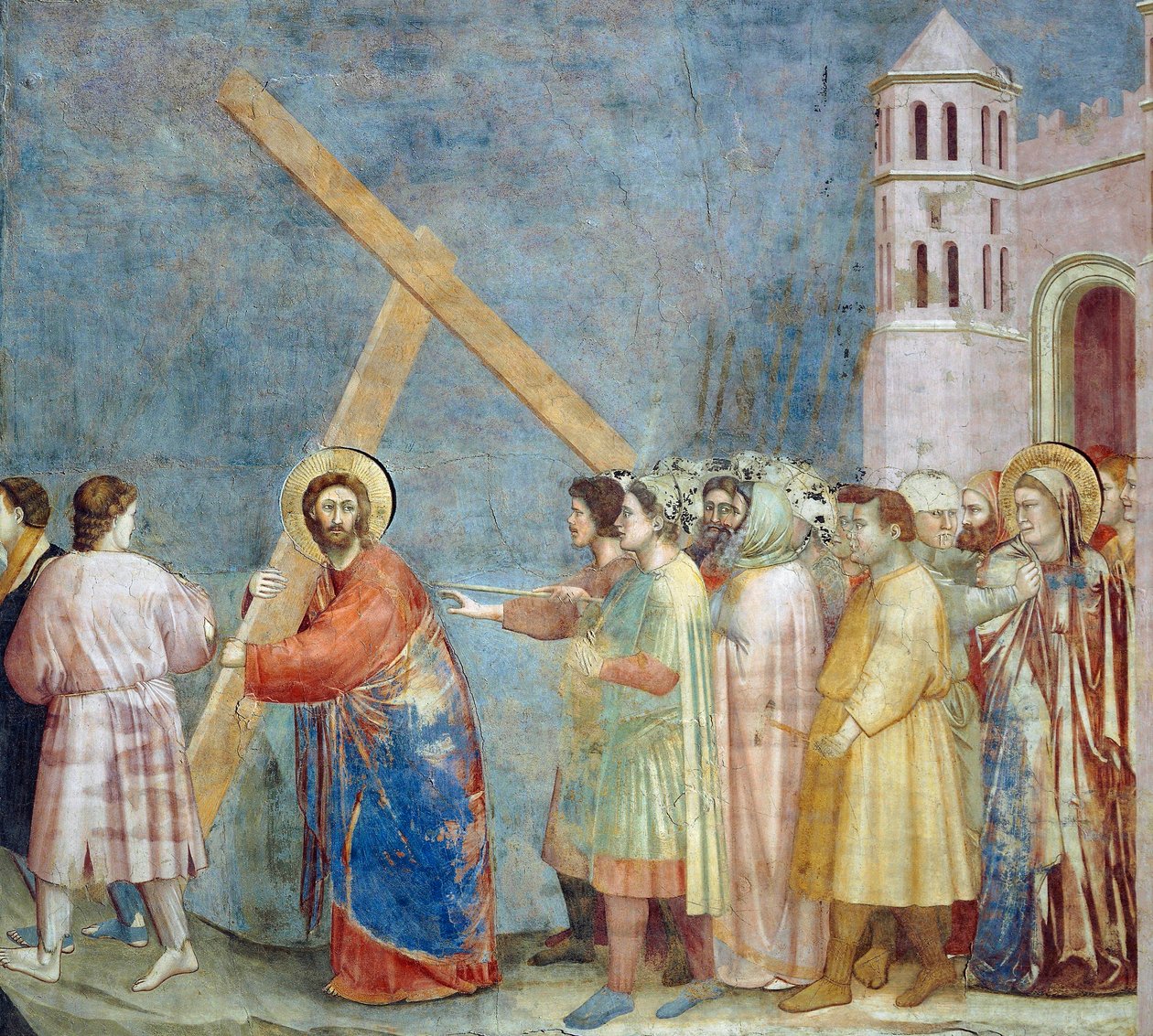 Út a kálváriához, részlet Krisztus életéből és szenvedéséből, Giotto alkotó: Giotto (c.1266 1337)